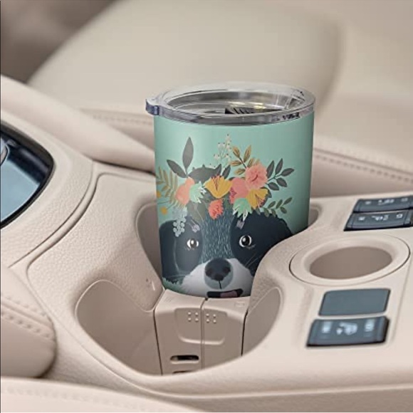 Insulated Stainless Steel Flower Dog Tumbler - Picture 5 of 6